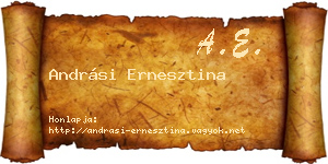 Andrási Ernesztina névjegykártya